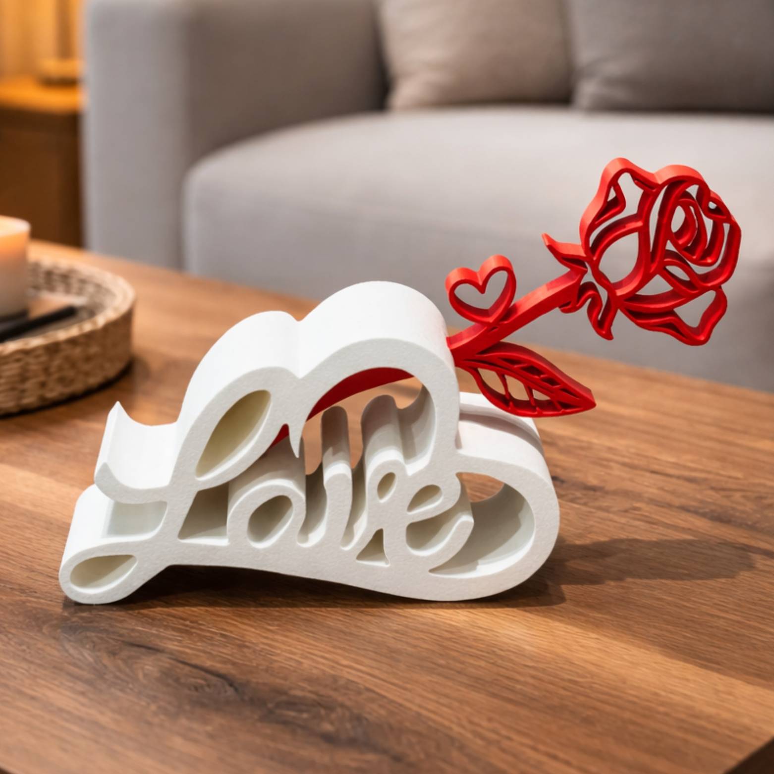 LOVE MELTED WITH HEART / TEXT STAND / VALENTINE