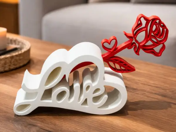 LOVE MELTED WITH HEART / TEXT STAND / VALENTINE