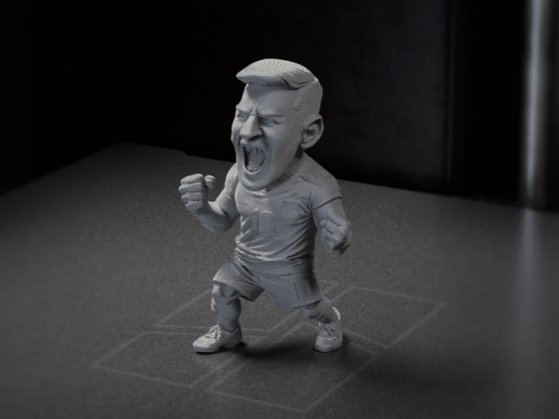 Фигурка празднующего Месси Спортсмены Спорт Модель для 3D-печати