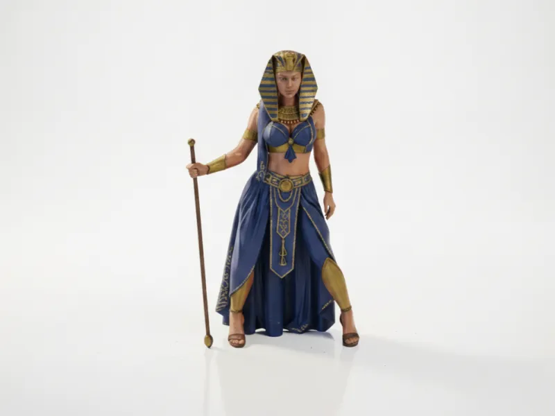Egyptian Queen Figurine Female Character 3D Printable