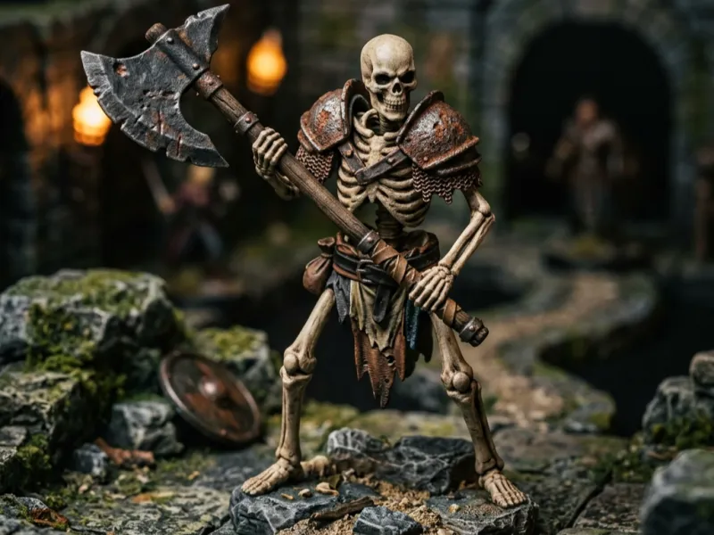 Skeleton Axe Warrior with Greataxe - Tabletop Miniature