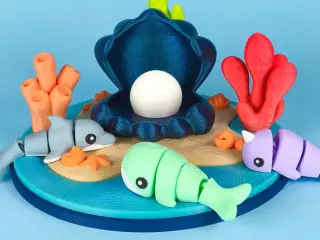 Diorama for Cute Flexi Animals, Oceanic Mammals Edition