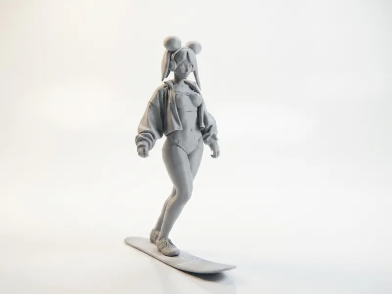 Snowboard Lady Female Figurine Sports 3D Printable