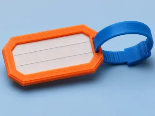 Travel Luggage Tag with Flexible Locking Strap
