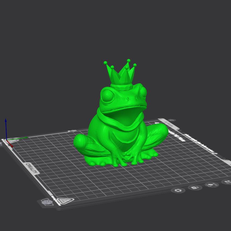 3D Printer Files | 3MF File | Frog with a Crown Decor Figurine ...