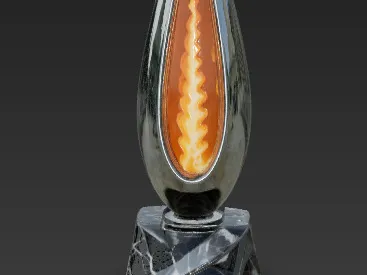 modern flame sculpture