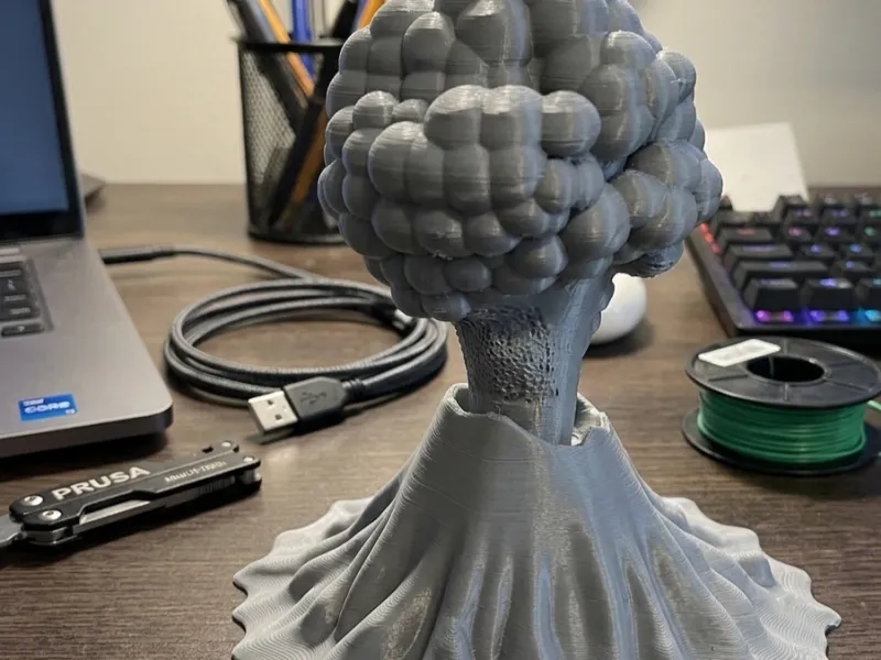 erupting volcano