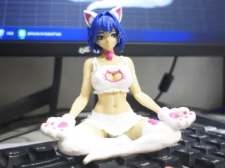 Cat Girl in Meditation
