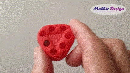 Fidget ad anello triangolare