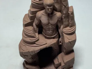 Wächter der Grotte – Antike Kriegerstatue