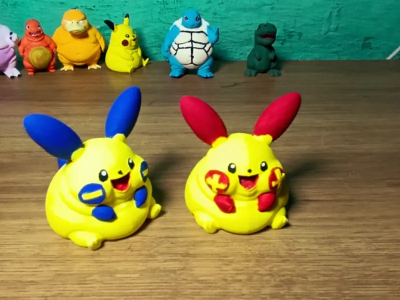 Plusle & Minun Chonchi / Gorditos - Pack 2 en 1 (No Supports