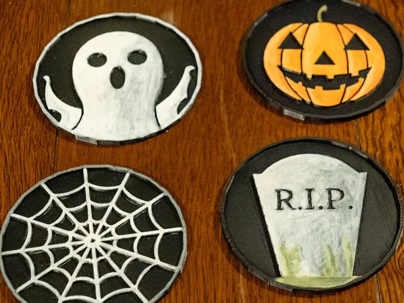 Six Halloween Coasters