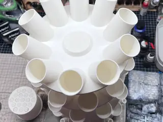 Rotating Paint Rack & Brush holder for 60ml bottles V2
