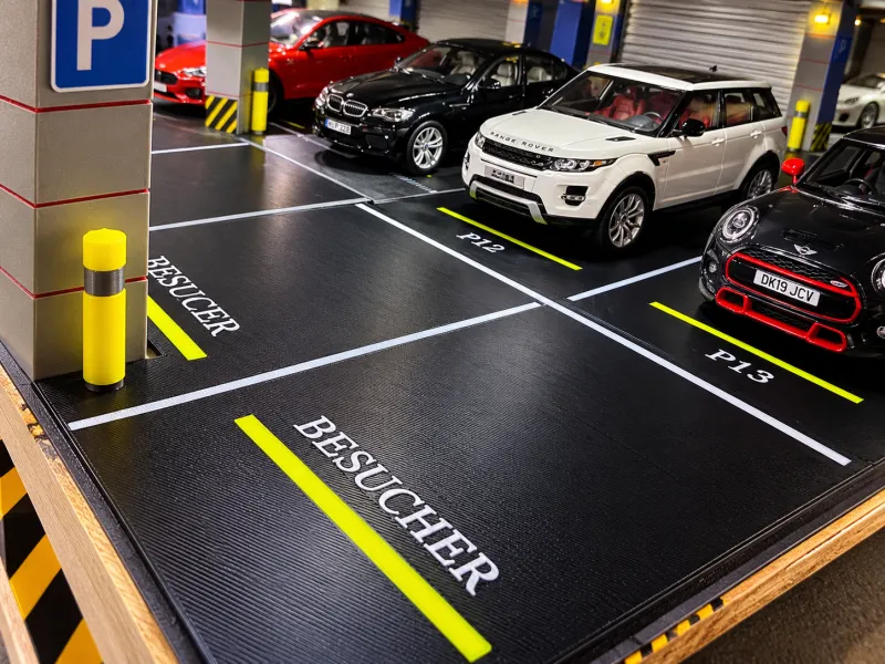 1:18 Parking Garage Floor – Customizable P12/P13 | WERK74