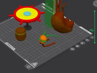 The bug eating a burger