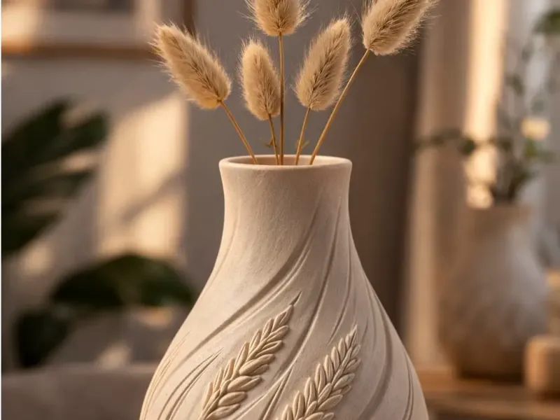 Spiral Wheat Vase
