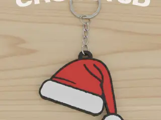 Santa hat keychain - Christmas