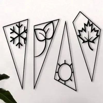triangles wall art 4 piece