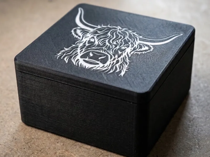 box highland cow
