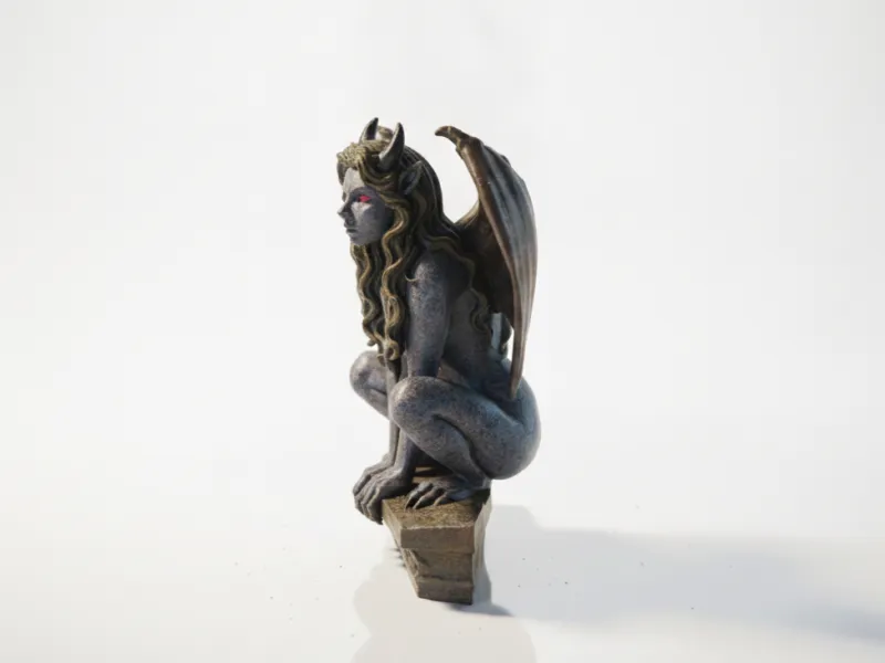 Lady Gargoyle Figurine Female Figure 3D Printable