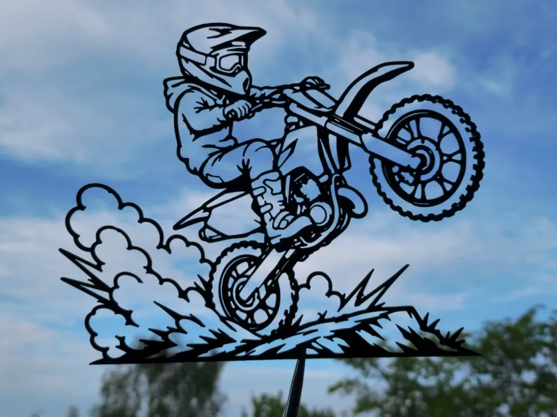 Arte de Parede 2D de Salto de Motocross e Dirt Bike