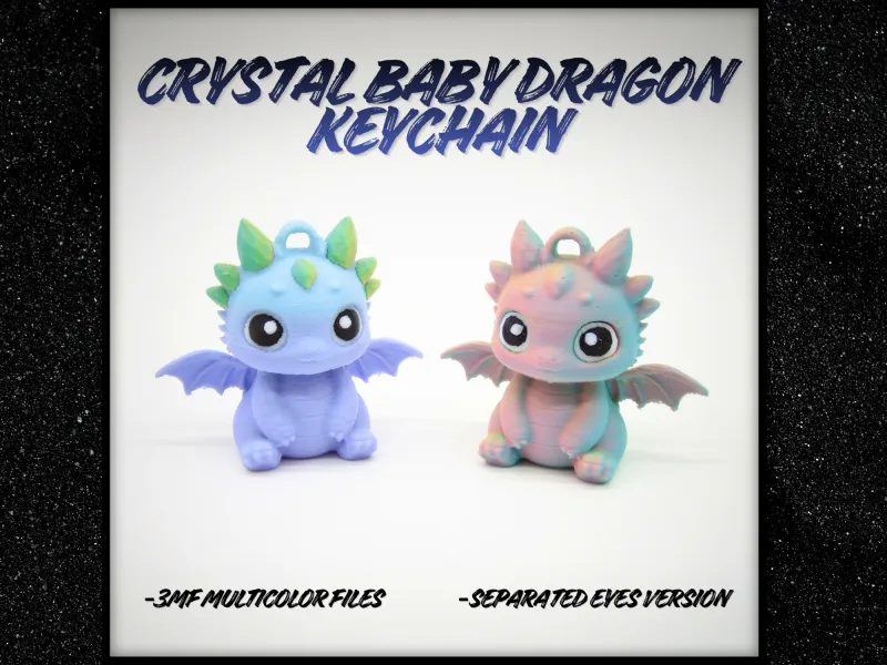 Kristall-Babydrachen-Schlüsselanhänger