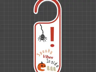 Door Tag Spooky Vibes Inside