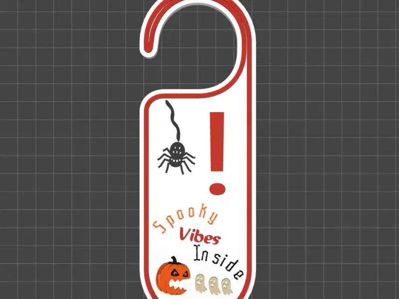 Door Tag Spooky Vibes Inside