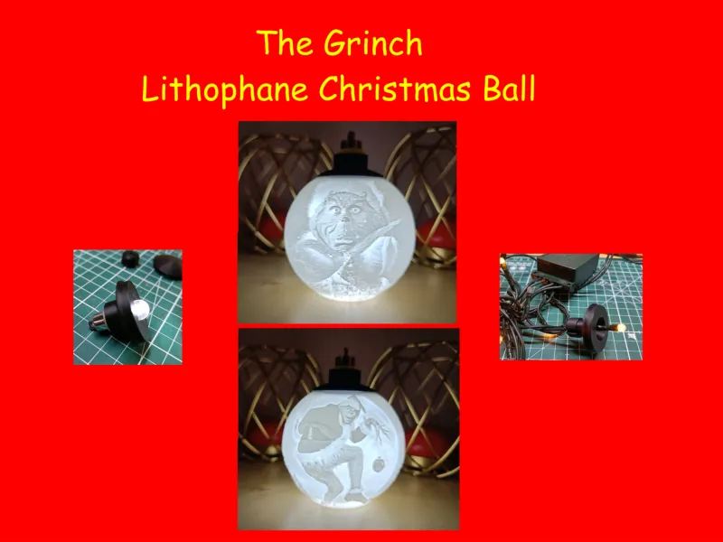 Grinch Lithophane Noel Topu