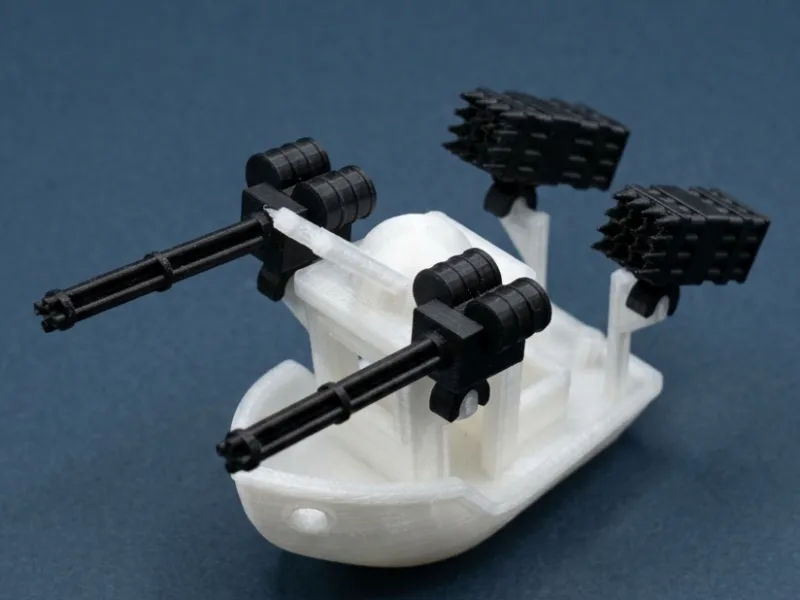 Heavily Armed Benchy – Military 3D Print Boat