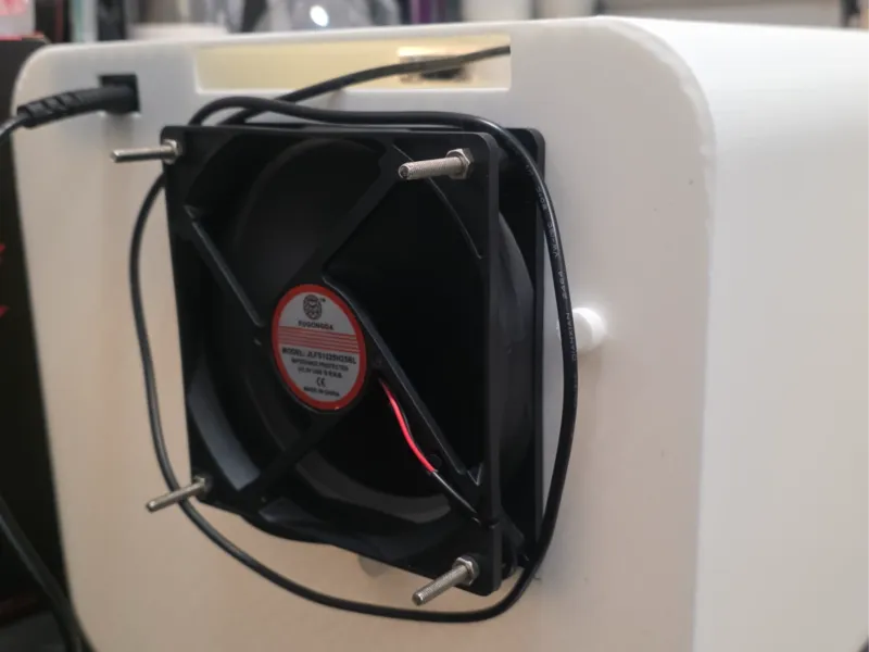 Framed 3D printed soldering iron fume hood