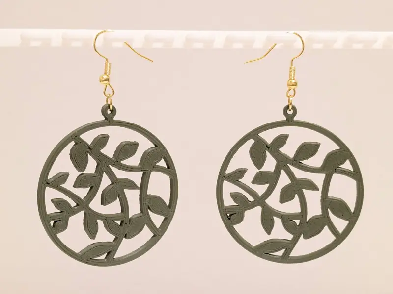 Round Leaf Earrings