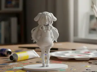 Anime girl in puppy outfit