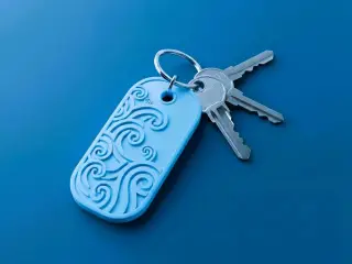 Wavy Swirl Keychain