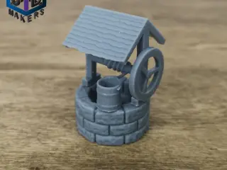 Water well with roof for board game and RPG