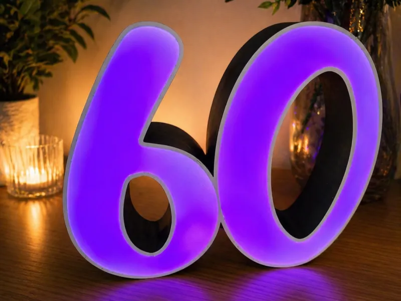 60th Birthday Party Lamp