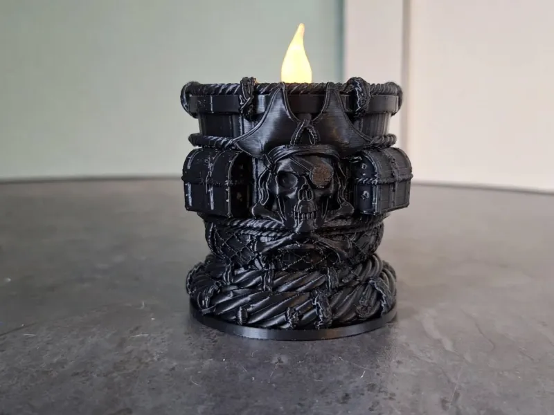Pirate Skull Ledlight holder – Halloween Treasure
