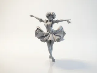 Baby Dancing Figurine Chibi Cute 3D Printable