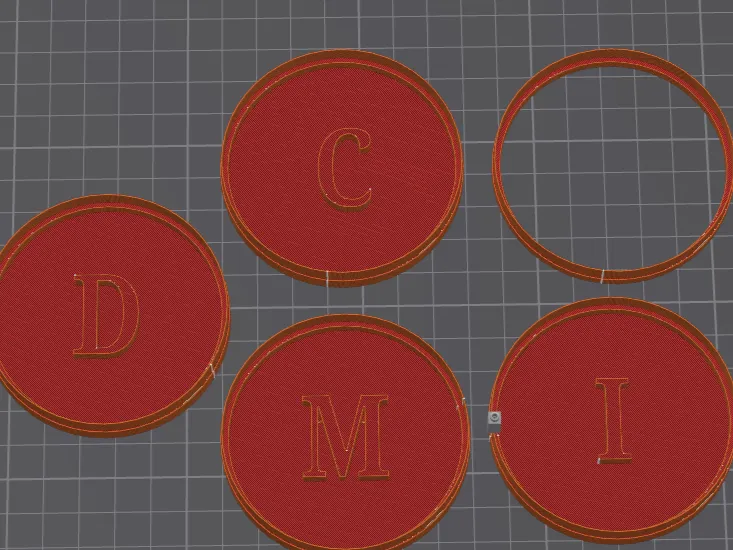 Letter Cookie Cutters C I M D + Circle | Alphabet Baking Set