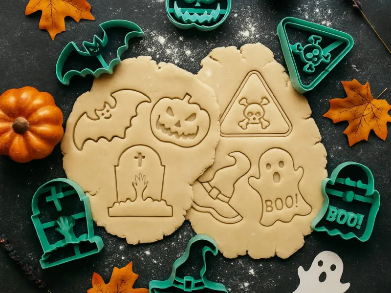 Halloween Cookie Cutter Set, 6 Cute Cake Molds