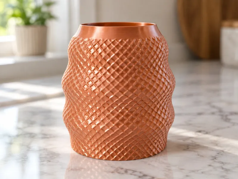 Vaso Bulbo com Treliça Diamantada