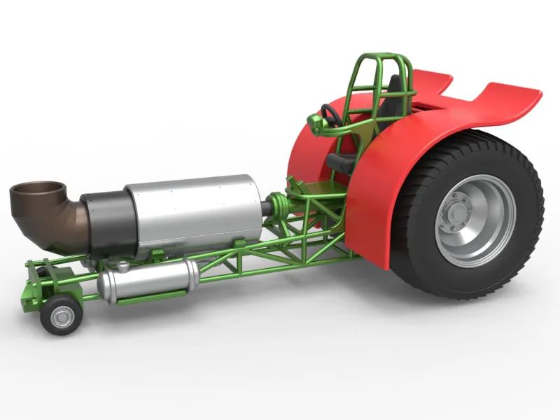 Trekkende tractor met enkele straalmotor Schaal 1:25