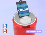 Soda Tab Opener Keychain Creatine-0