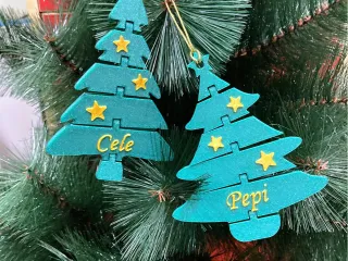 Articulated editable Christmas tree Christmas tree ornament