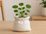 Soft Bag Vase – 3D Printed Fabric-Effect Sack-0