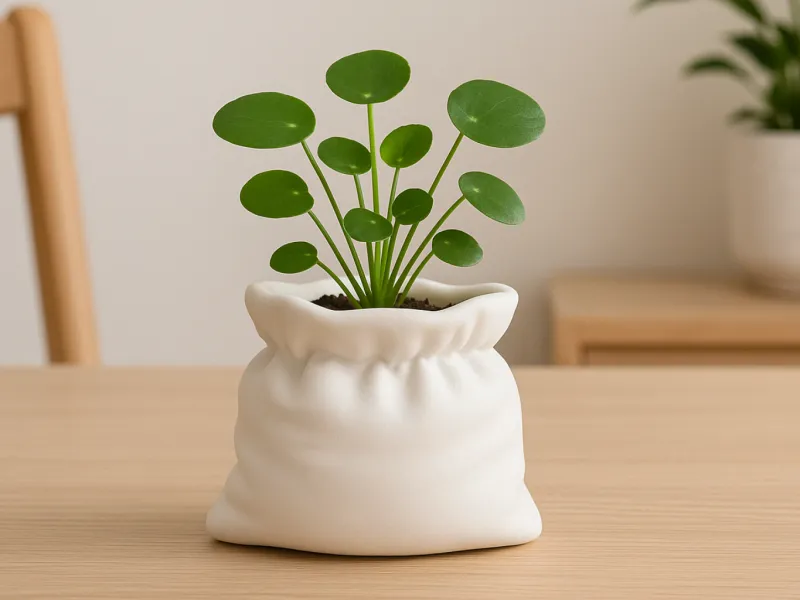 Soft Bag Vase – 3D Printed Fabric-Effect Sack