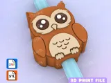 Straw Topper Owl-0