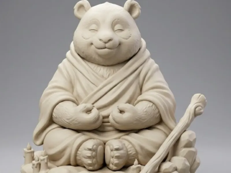 Panda Monge Feliz