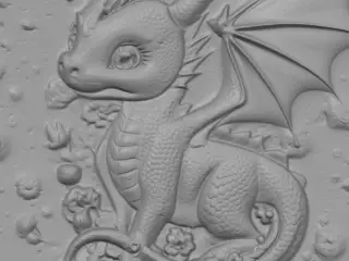Little Dragon - relief sculpture