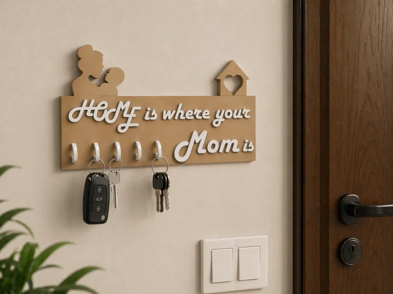 El hogar está donde está tu mamá – Soporte decorativo para llaves